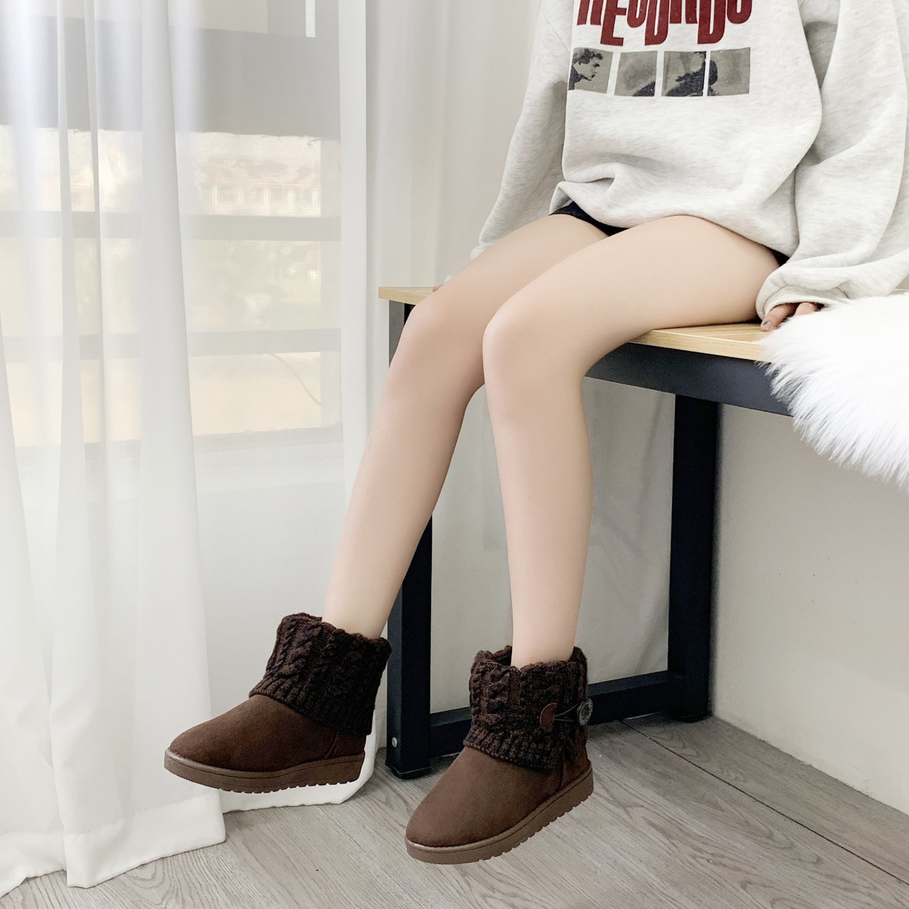 Groovywish Outdoor Orthopedic Winter Boots For Women Suede Ankle Shoes -  - DYAVOR®