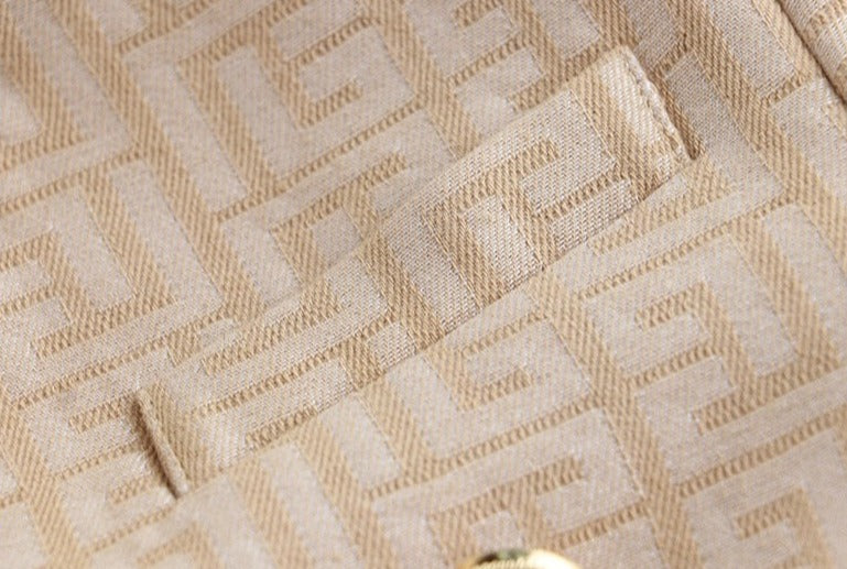 Beige Texture Blazer - - DYAVOR®