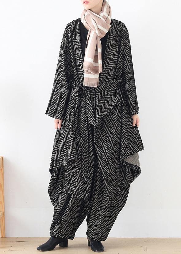 High-end Yarn-dyed Stripe Irregular Ladies Suit British Fashion Atmosphere Multi-wear Two-piece - Trench coats - DYAVOR®