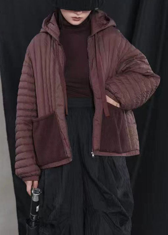 Hot Black hooded Pockets Warm Winter Duck Down coat - Down Jackets - DYAVOR®