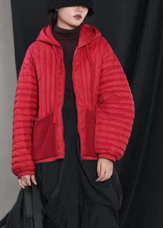 Hot Black hooded Pockets Warm Winter Duck Down coat - Down Jackets - DYAVOR®