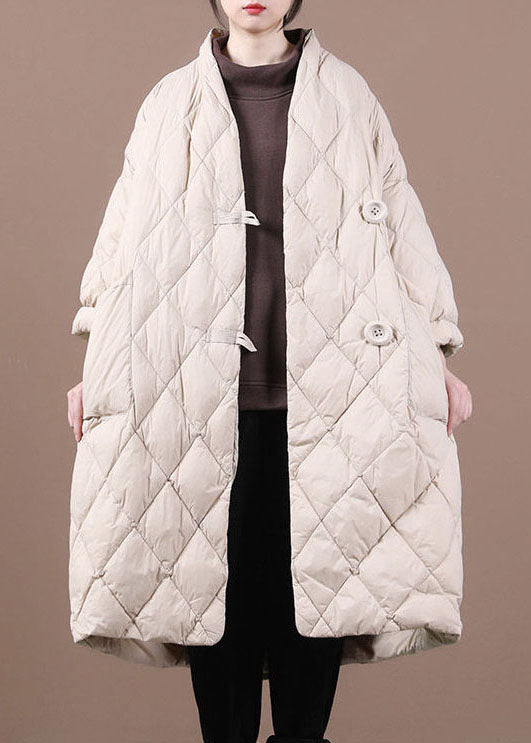 Italian Beige warm Fine Cotton Filled Coats Winter - Down Jackets - DYAVOR®