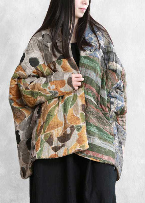 Italian Colorblock Oversized Patchwork Print Fine Cotton Filled Parkas Winter - Down Jackets - DYAVOR®
