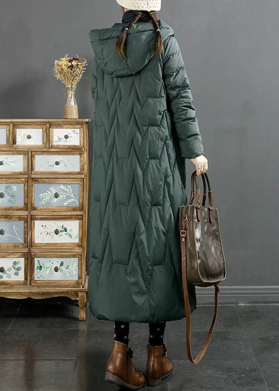 Italian Red Hooded Embroideried Solid Duck Down Down Coats Winter - Down Jackets - DYAVOR®