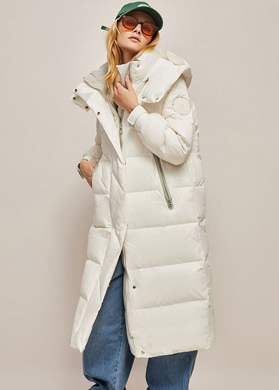 Italian Yellow Hooded Patchwork Duck Down Puffers Jackets Winter - Down Jackets - DYAVOR®