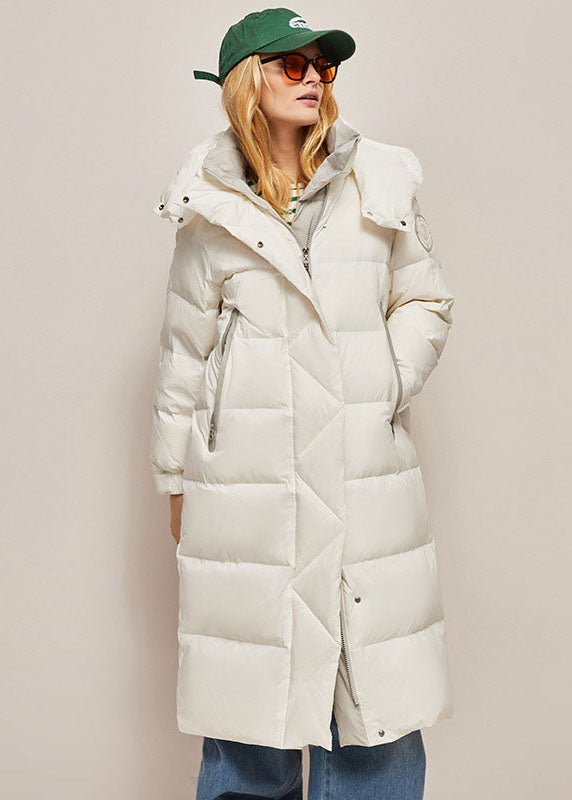 Italian Yellow Hooded Patchwork Duck Down Puffers Jackets Winter - Down Jackets - DYAVOR®