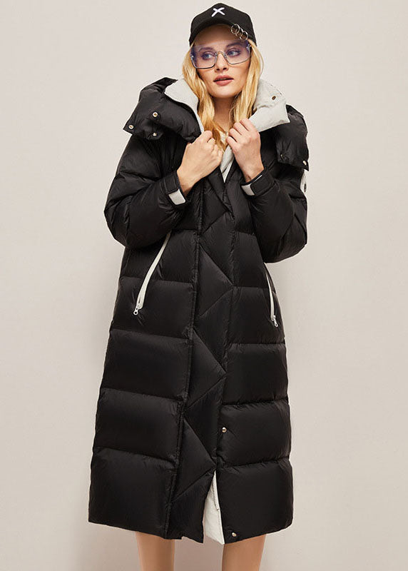 Italian Yellow Hooded Patchwork Duck Down Puffers Jackets Winter - Down Jackets - DYAVOR®
