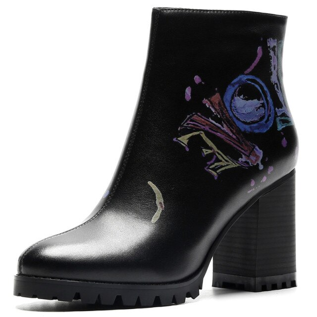 Krysia Women's High-Heeled Platform Ankle Booties - Bootie - DYAVOR®