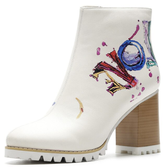 Krysia Women's High-Heeled Platform Ankle Booties - Bootie - DYAVOR®