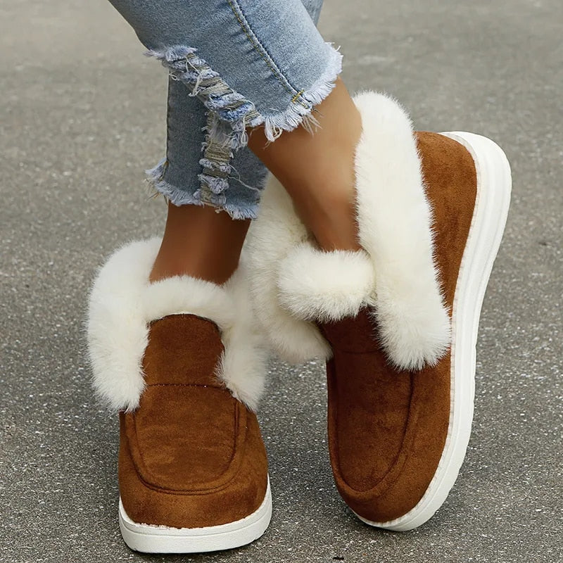 GRW Orthopedic Women Boots Warm Plush Fur Chic Snow Ankle Boots - - DYAVOR®