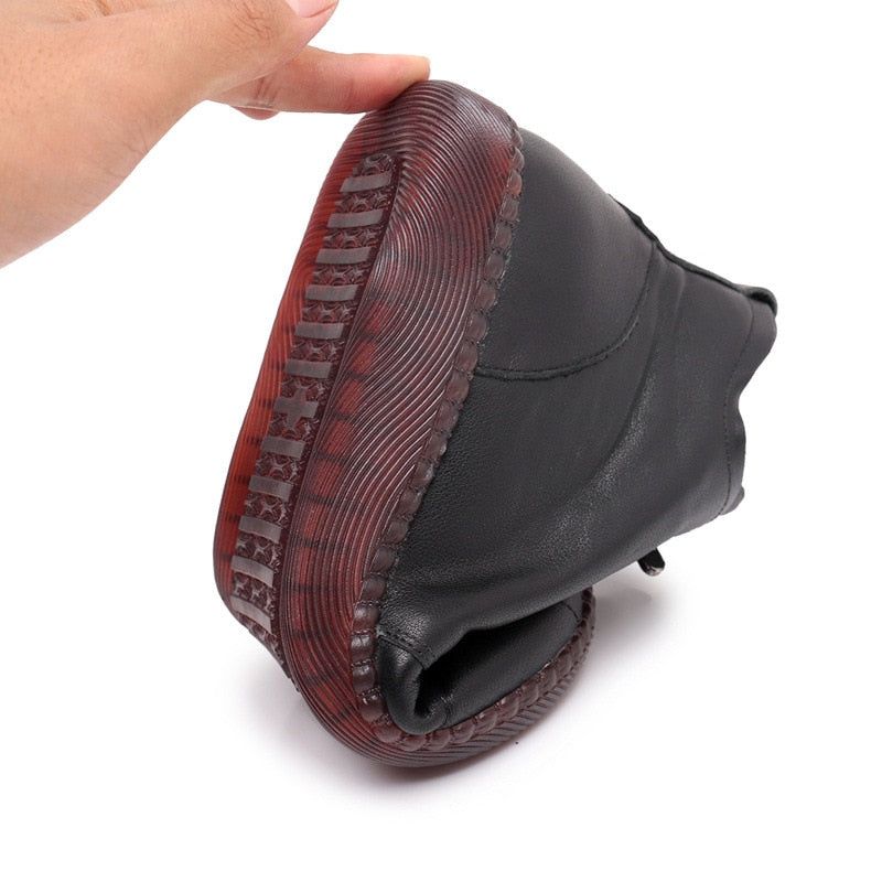 Leather Ankle Boots Handmade Soft Sneakers Women's Casual Shoes GCSZXC59 - Casual Shoes - DYAVOR®