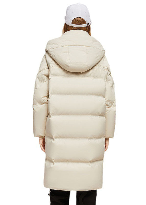 Loose Green Hooded Wrinkled Solid Duck Down Down Coat Winter - Down Jackets - DYAVOR®