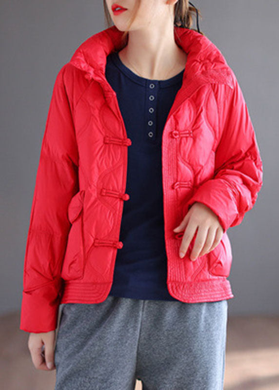 Loose Light Green Button Winter Down Jackets - Down Jackets - DYAVOR®