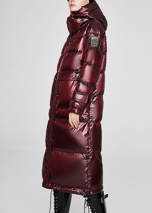 Luxury Mulberry Pockets Graphic lengthen Winter Duck Down Jacket - Down Jackets - DYAVOR®
