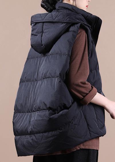 Luxury black down jacket woman oversize parka stand collar pockets Casual Vest - - DYAVOR®