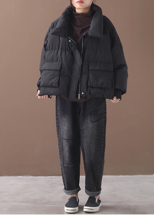 Luxury black goose Down coat trendy plus size down jacket winter stand collar outwear - - DYAVOR®