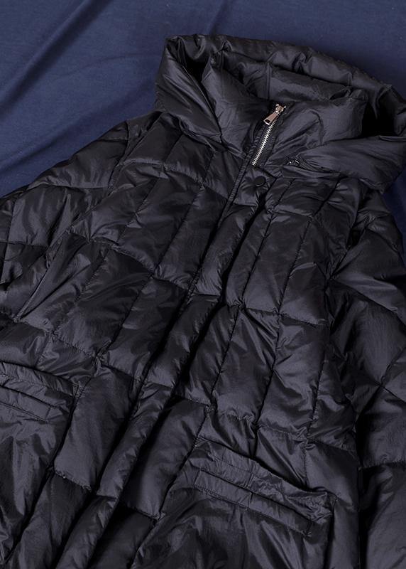 Luxury black warm winter coat plus size womens parka hooded zippered coats - - DYAVOR®