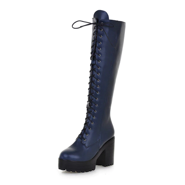 Perla Women's Lace-up Platform Boots - Boots - DYAVOR®