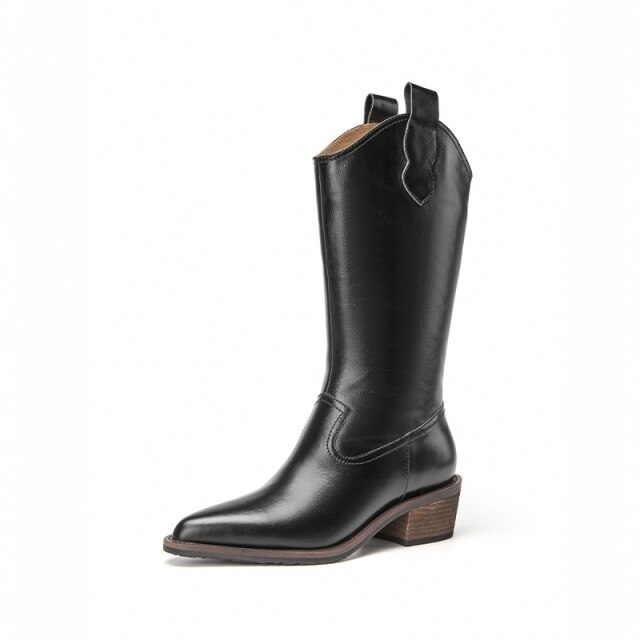 Miller Women's Mid Calf Leather Boots - Boots - DYAVOR®