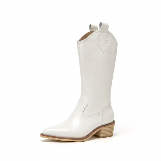 Miller Women's Mid Calf Leather Boots - Boots - DYAVOR®