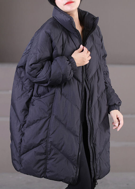Modern Caramel Stand Collar Oversized Thick Duck Down Down Coats Winter - Down Jackets - DYAVOR®