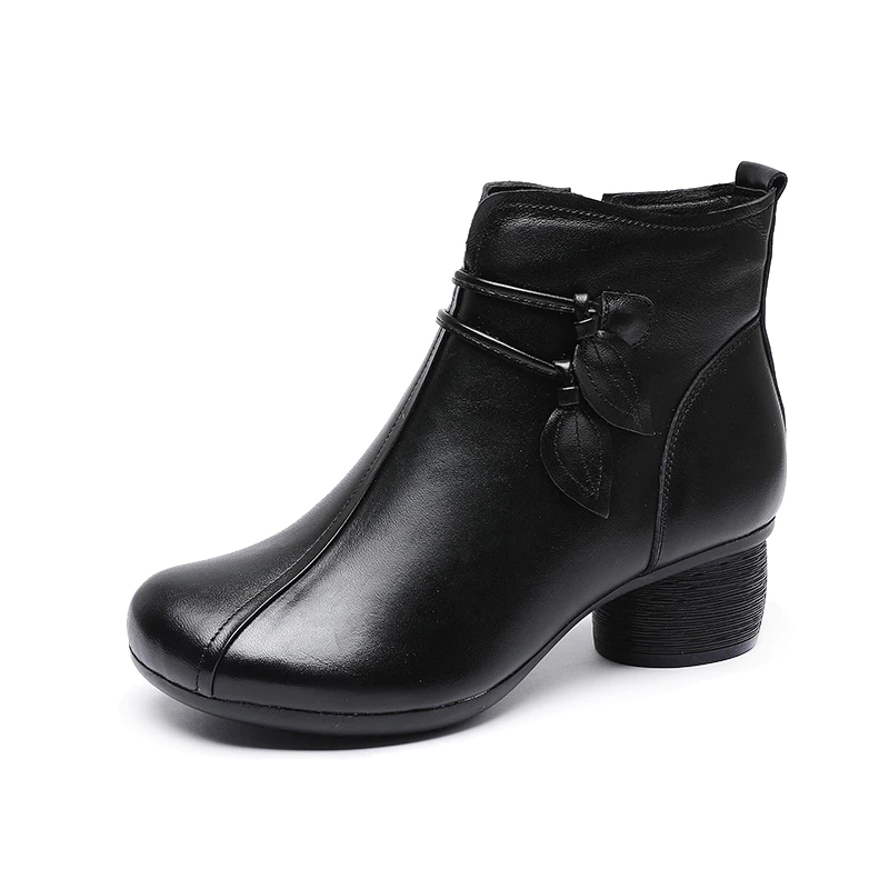 Nashi Women's Comfortable Leather Ankle Boots - Boots - DYAVOR®