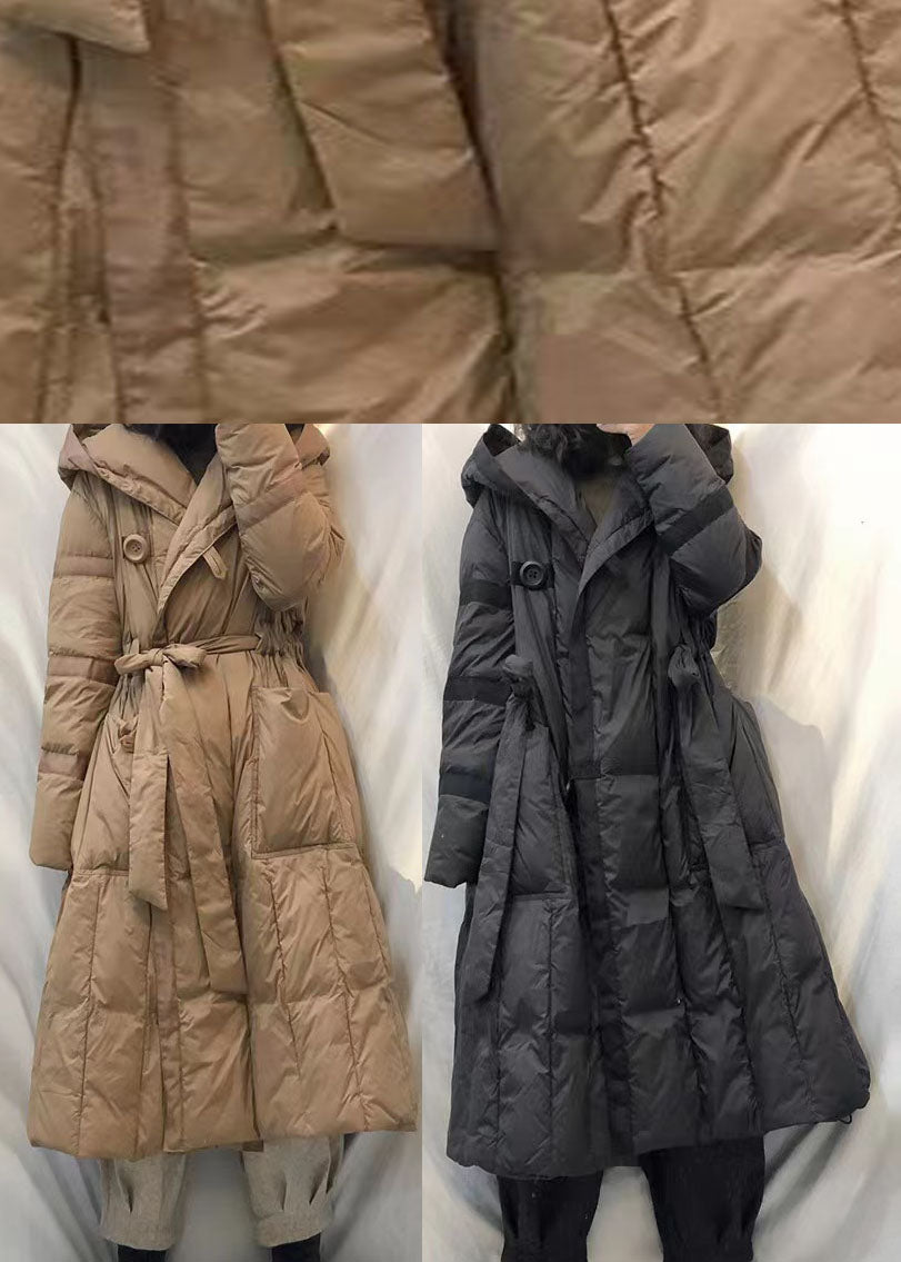 New Khaki Pockets Button Loose Winter Duck Down Jacket - Down Jackets - DYAVOR®