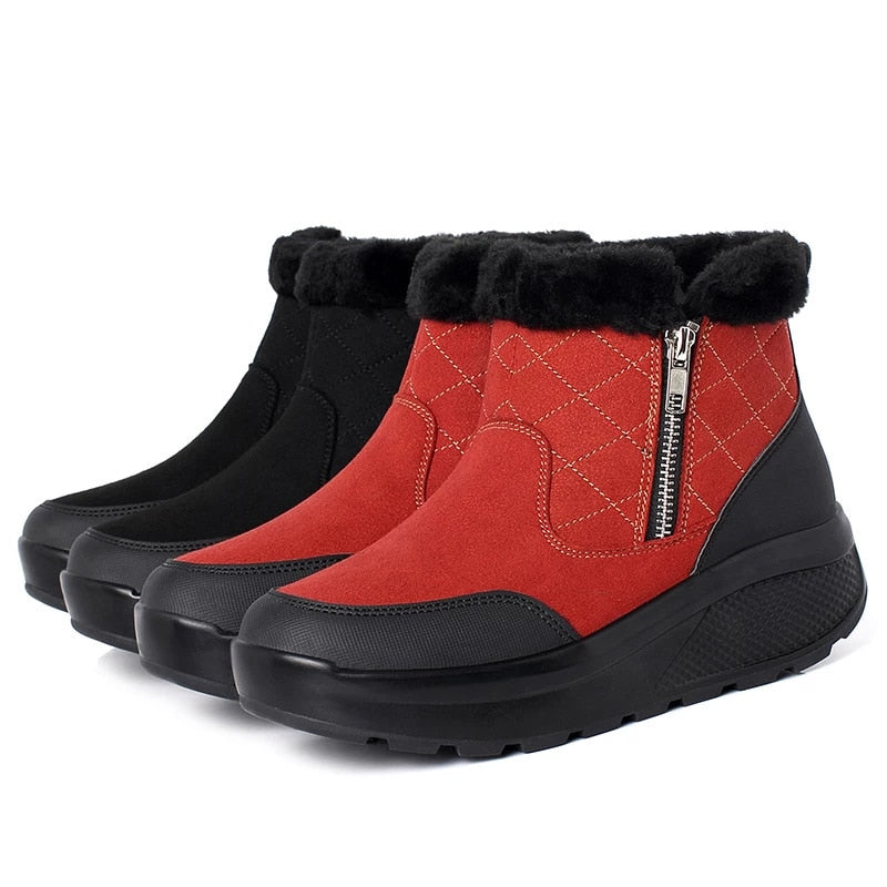 Groovywish Women Orthopedic Snow Ankle Boots Fur Warm Shoes - - DYAVOR®