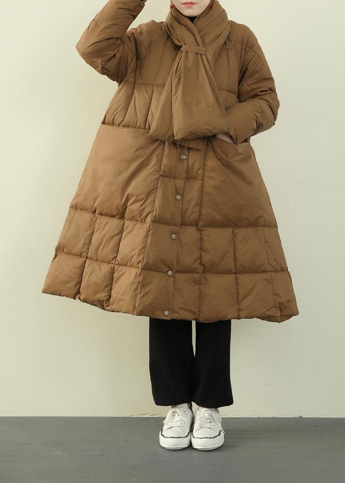 New black down jacket woman oversize snow thick pockets Luxury overcoat - Down Jackets - DYAVOR®