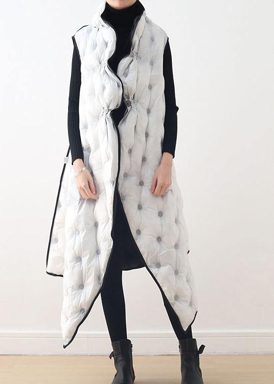 New black white Vest wear long thick loose large size cotton jacket coat on both sides - - DYAVOR®