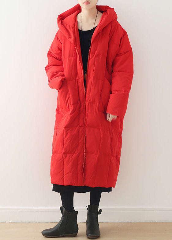 Limited Stock-Gray Warm Down Coat Plus Size Parka thick Hooded Maxi Cardigan - - DYAVOR®