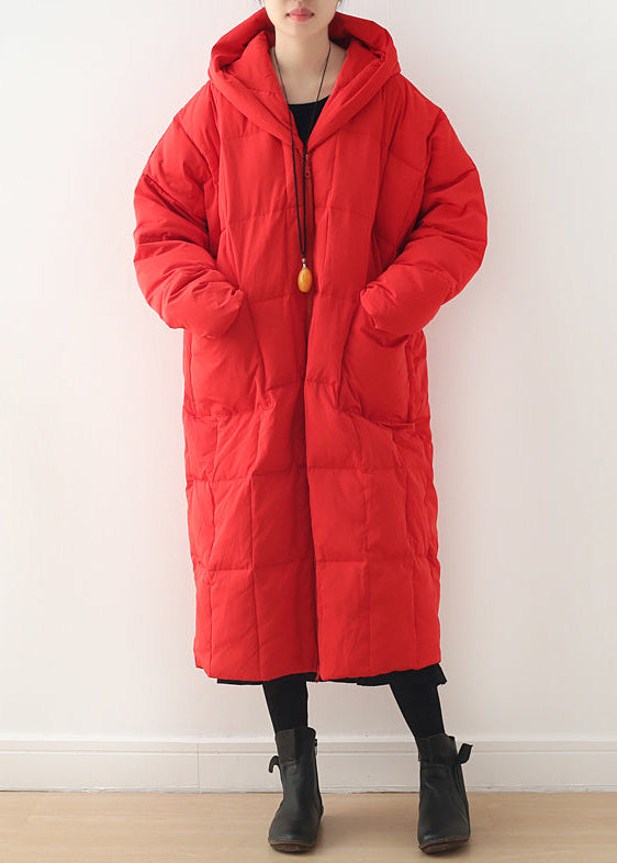 Limited Stock-Gray Warm Down Coat Plus Size Parka thick Hooded Maxi Cardigan - - DYAVOR®