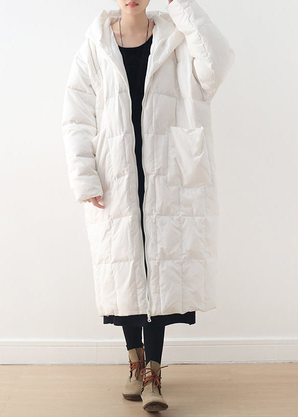 Limited Stock-Gray Warm Down Coat Plus Size Parka thick Hooded Maxi Cardigan - - DYAVOR®