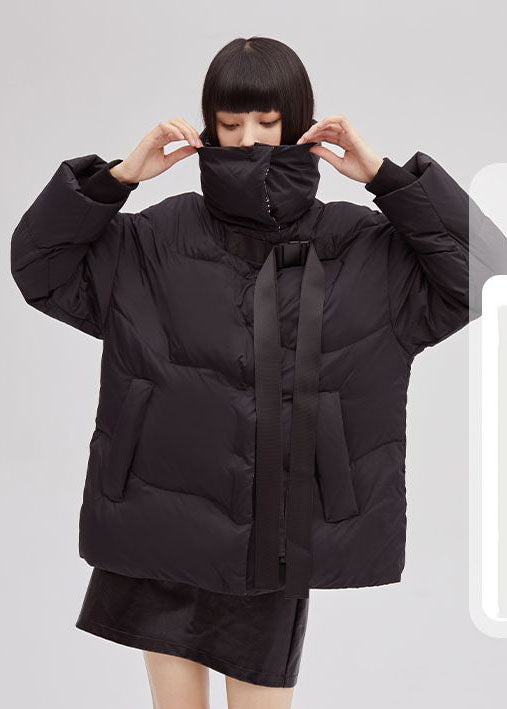 Original Design Beige Peter Pan Collar Oversized Print Duck Down Puffers Jackets Winter - Down Jackets - DYAVOR®