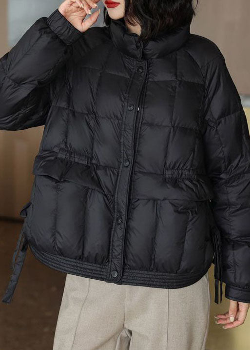 Original Design Black Stand Collar Thick Duck Down Down Jacket Winter - Down Jackets - DYAVOR®