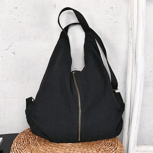 Original cloth bag with multiple backs black simple backpack - - DYAVOR®