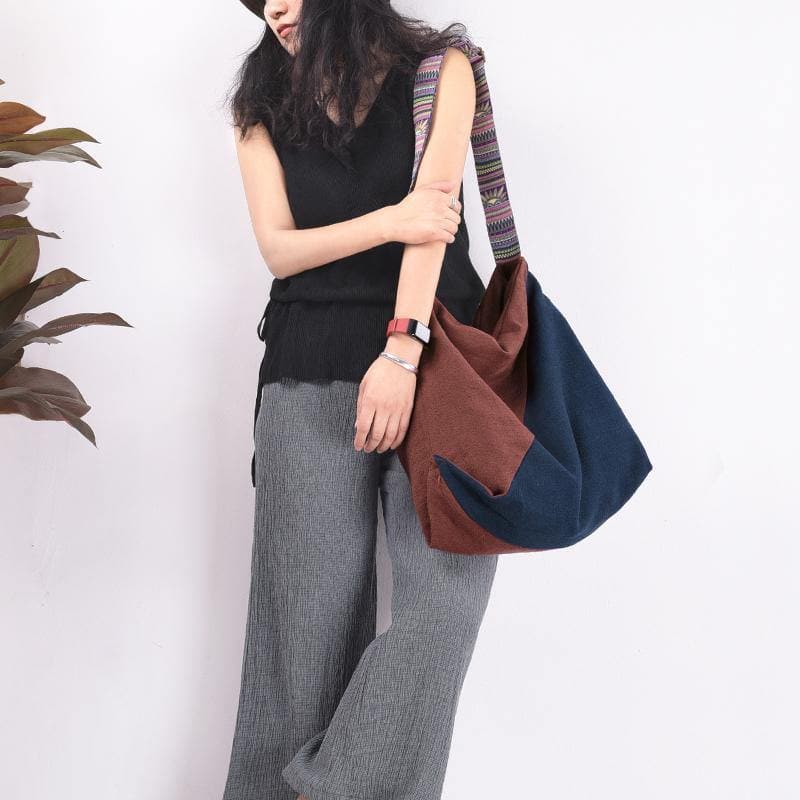 Original stitching single shoulder backpack dual-use canvas bag - - DYAVOR®