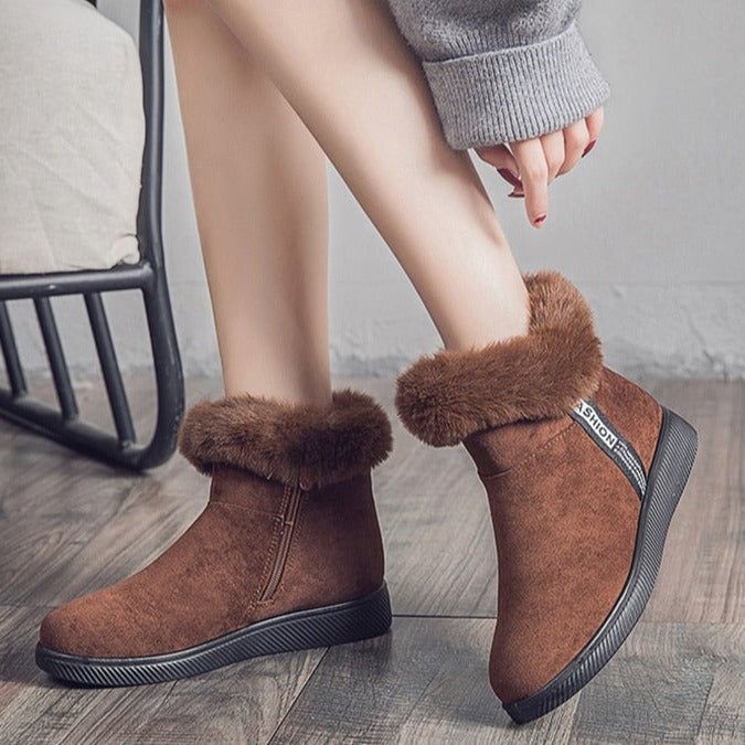Platform Botas Women's Casual Shoes GCSZXC58 Ankle Boots Suede Plush Furry - Casual Shoes - DYAVOR®