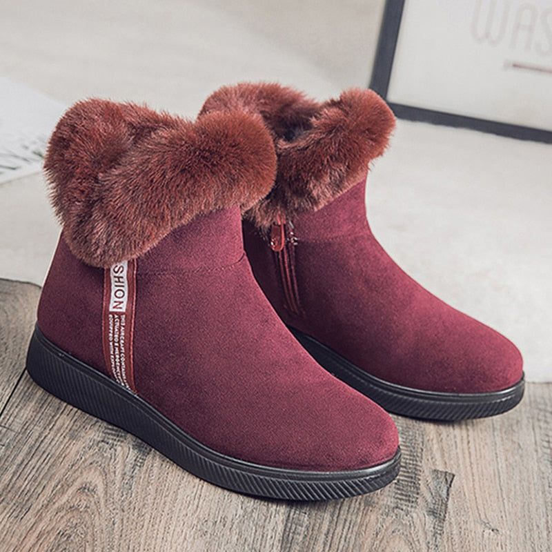 Platform Botas Women's Casual Shoes GCSZXC58 Ankle Boots Suede Plush Furry - Casual Shoes - DYAVOR®