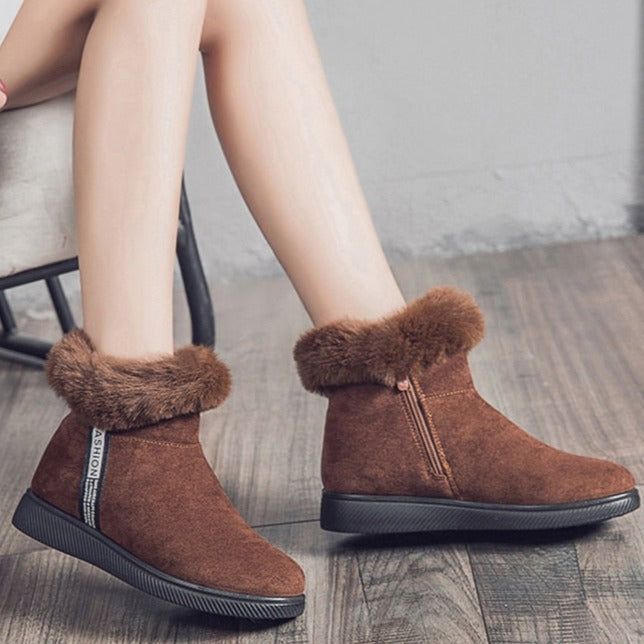 Platform Botas Women's Casual Shoes GCSZXC58 Ankle Boots Suede Plush Furry - Casual Shoes - DYAVOR®