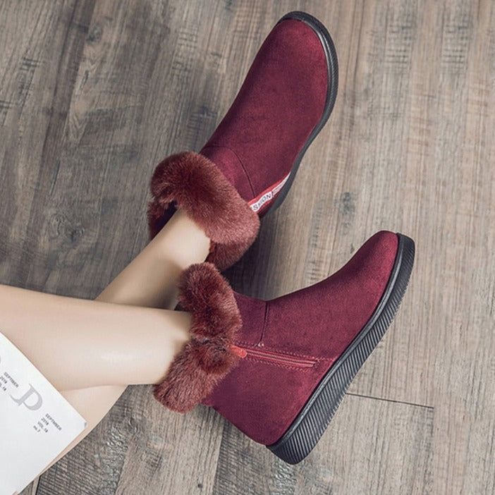 Platform Botas Women's Casual Shoes GCSZXC58 Ankle Boots Suede Plush Furry - Casual Shoes - DYAVOR®