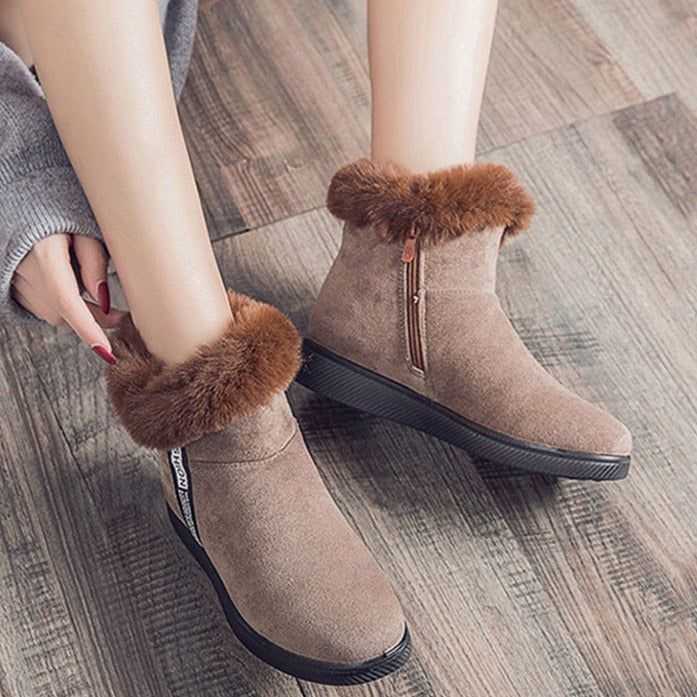 Platform Botas Women's Casual Shoes GCSZXC58 Ankle Boots Suede Plush Furry - Casual Shoes - DYAVOR®