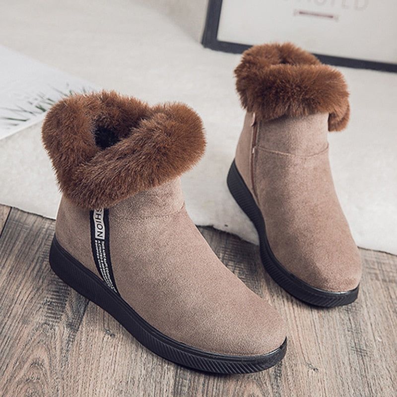 Platform Botas Women's Casual Shoes GCSZXC58 Ankle Boots Suede Plush Furry - Casual Shoes - DYAVOR®