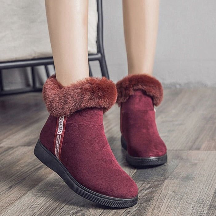 Platform Botas Women's Casual Shoes GCSZXC58 Ankle Boots Suede Plush Furry - Casual Shoes - DYAVOR®