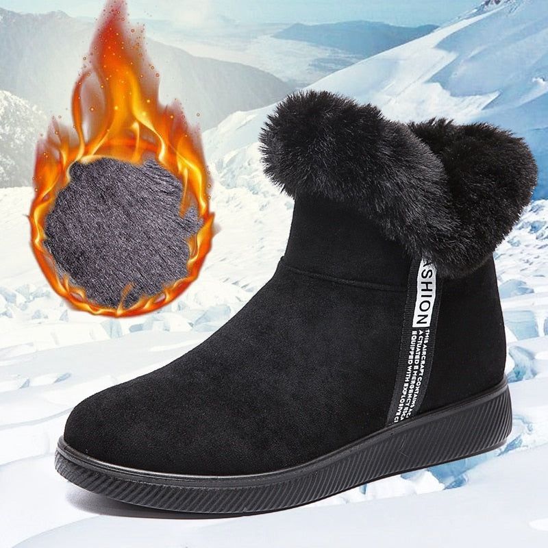 Platform Botas Women's Casual Shoes GCSZXC58 Ankle Boots Suede Plush Furry - Casual Shoes - DYAVOR®