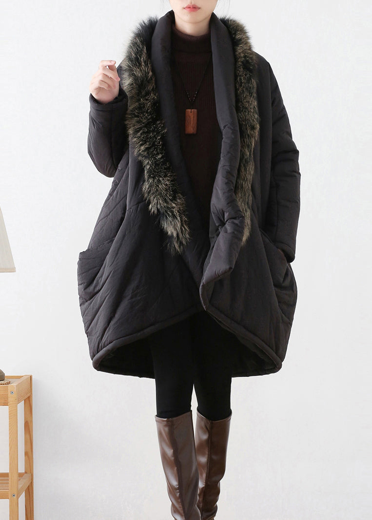 Plus Size Black Fur Collar Warm Thick Parka Winter - Down Jackets - DYAVOR®