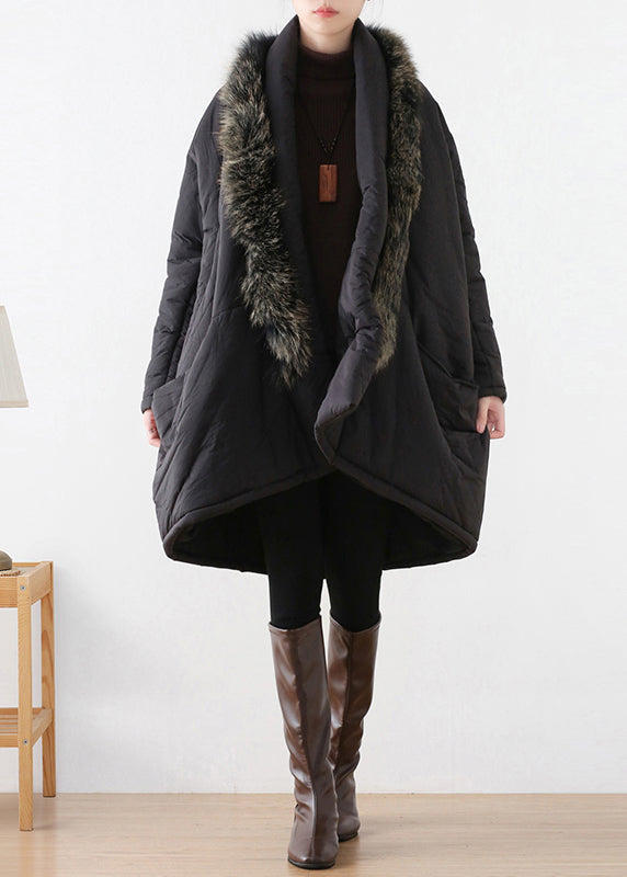 Plus Size Black Fur Collar Warm Thick Parka Winter - Down Jackets - DYAVOR®