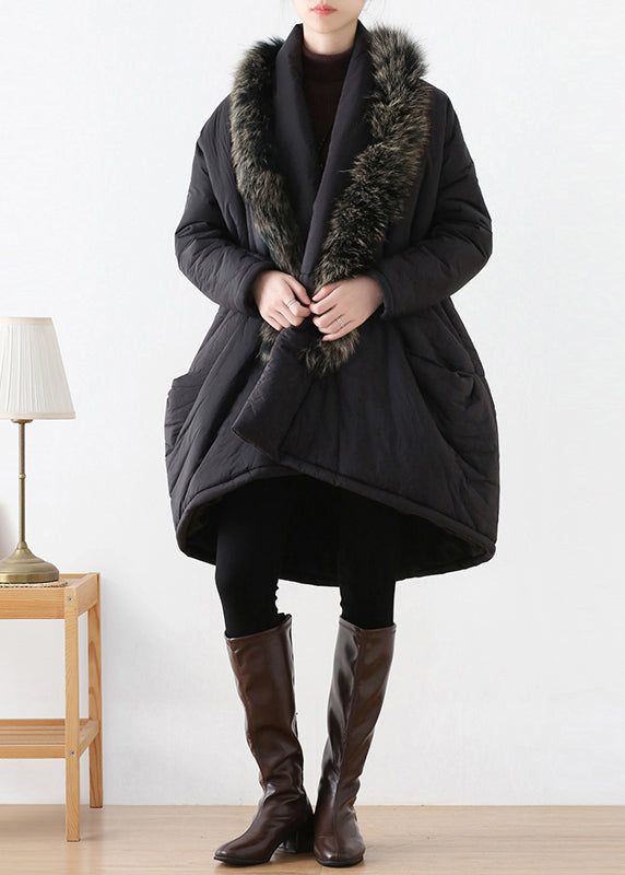 Plus Size Black Fur Collar Warm Thick Parka Winter - Down Jackets - DYAVOR®
