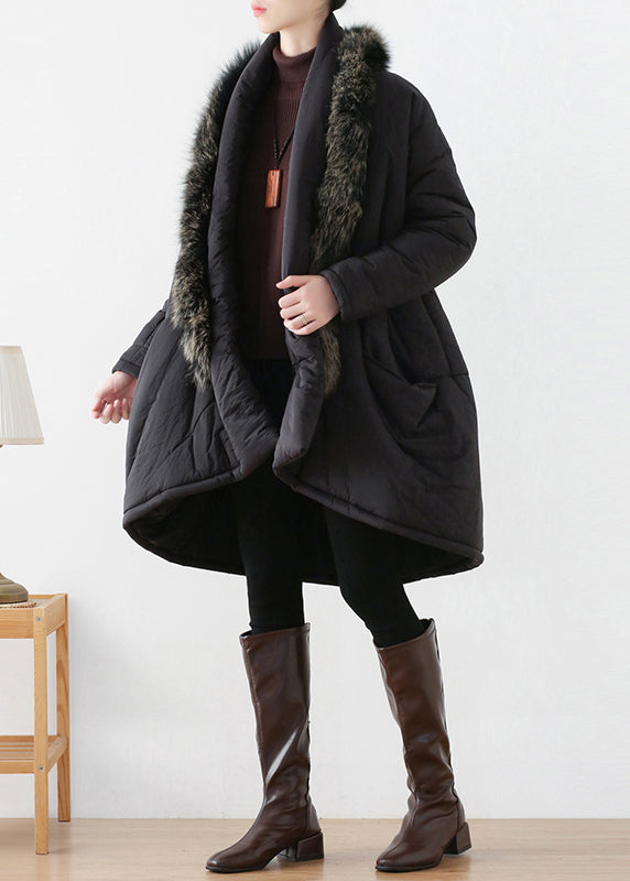 Plus Size Black Fur Collar Warm Thick Parka Winter - Down Jackets - DYAVOR®