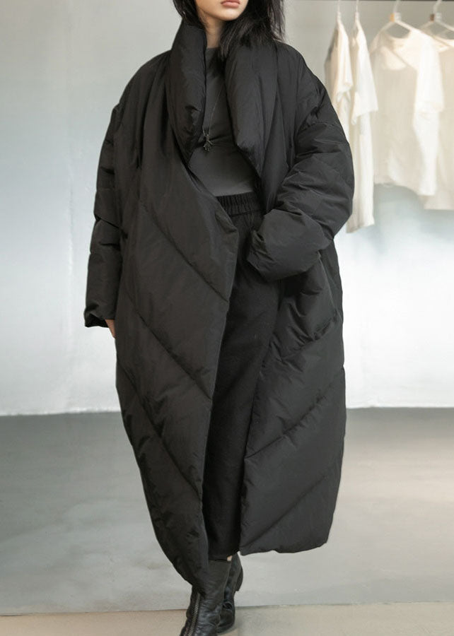 Plus Size Black Pockets Duck Down Coats Winter - Down Jackets - DYAVOR®